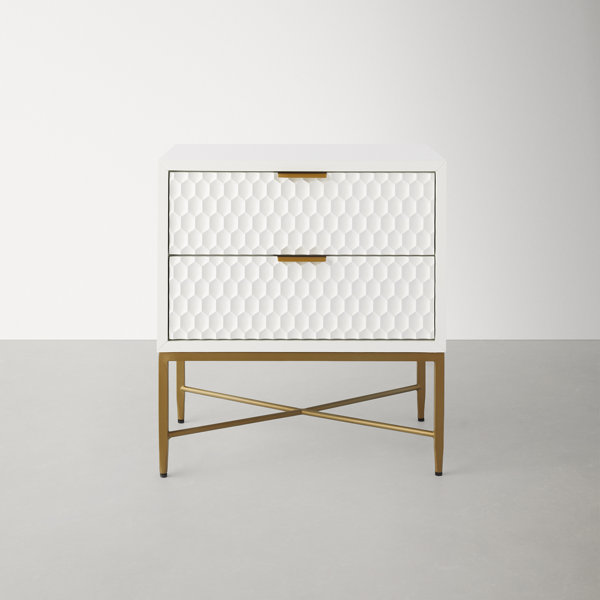 AllModern Capra 26'' Tall 2 Drawer Nightstand & Reviews Wayfair